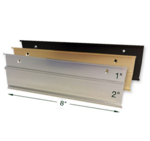 Double Nameplate Holder with 1 and 2-inch inserts for doors or walls