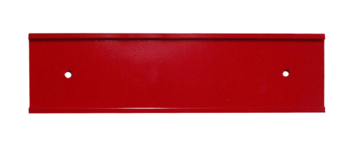 red nameplate holder