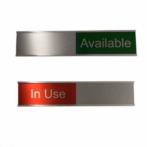 10" x 2" In Use/Available Sliding Signs and Nameplates for Doors