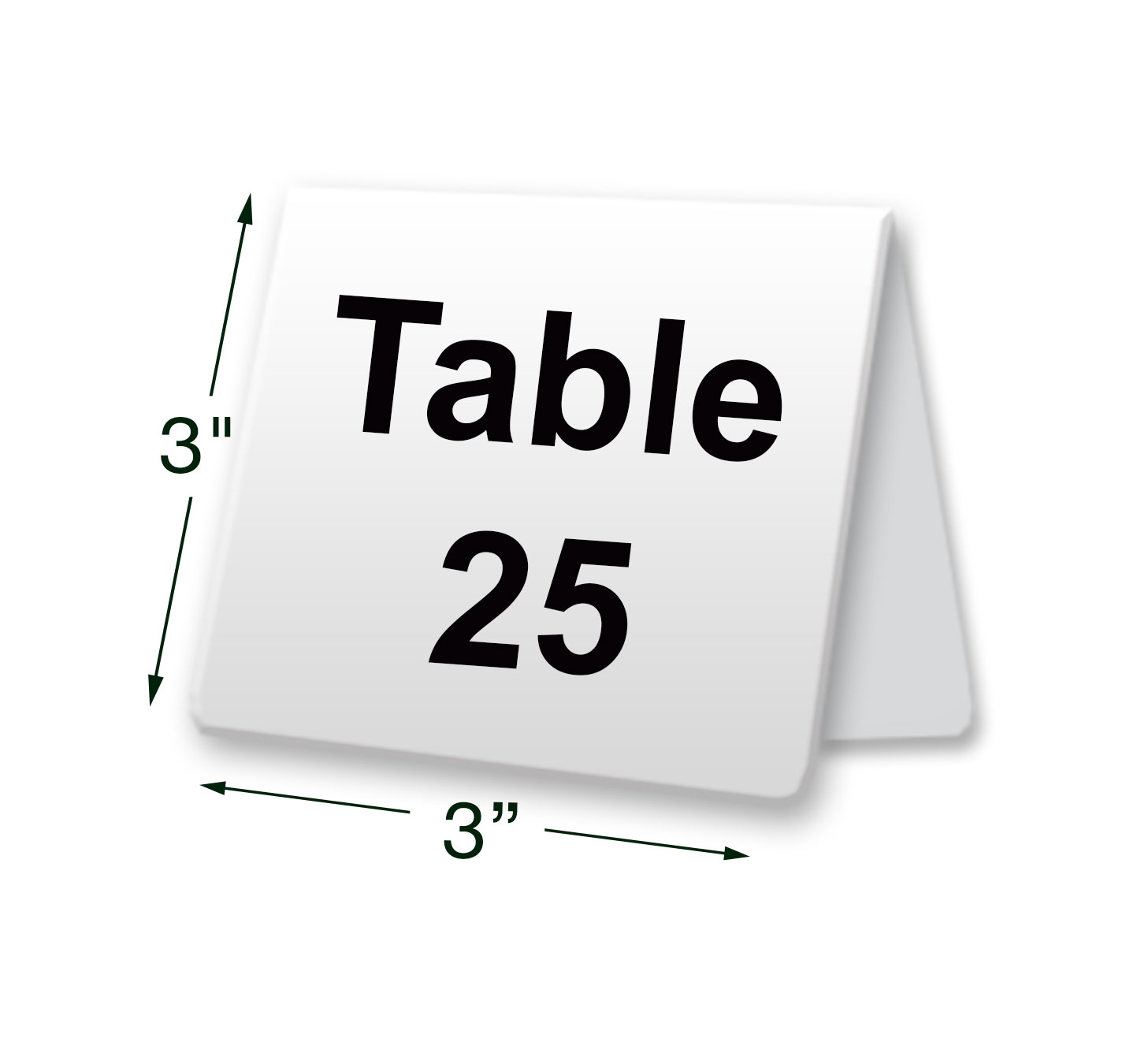 metal table tent sign