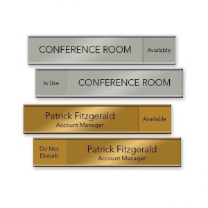 Office Slider Signs for Doors and Cubicles - NapNameplates.com