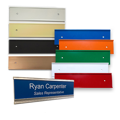 Metal Nameplate Holders for Offices