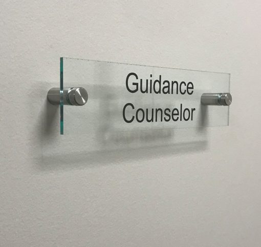 Clear Acrylic Name Plate for Guidance Counselor - Nap Nameplates
