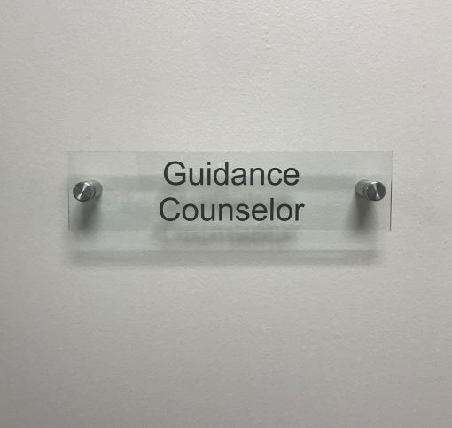 Guidance Counselor Clear Acrylic Name Plate Office Sign - NapNameplates.com