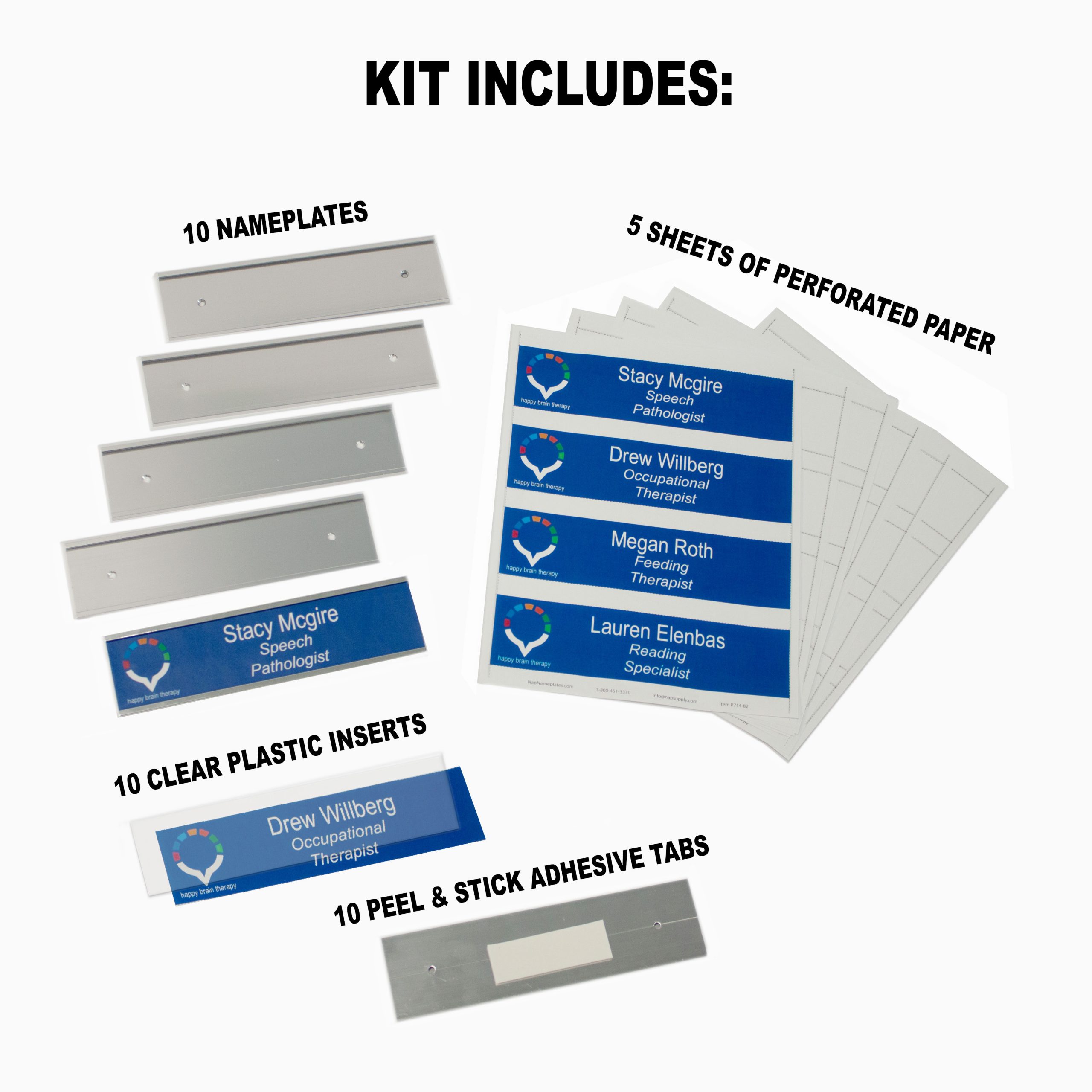 Printable Paper Name Plate & Holder Kit