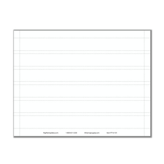 Printable Paper Name Plates, Blank Perforated in Several Sizes ...