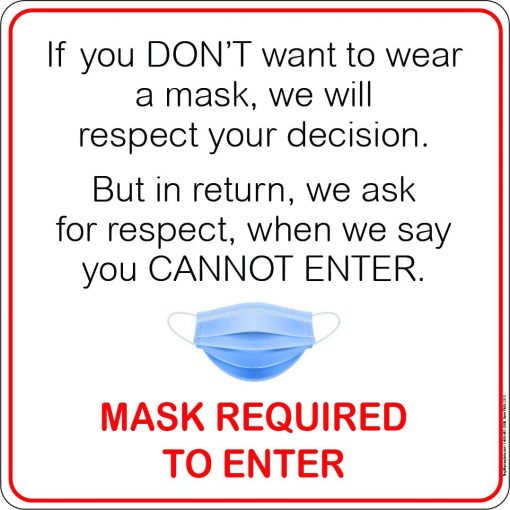 wear a mask sign
