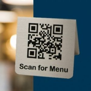 Metal QR Code Signs for Menus, Restaurants, Bars and More - NapNameplates.com