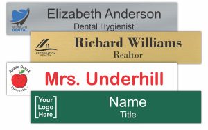 Office Name Plates, Color-Printed Metal with Logos and Names - NapNameplates.com