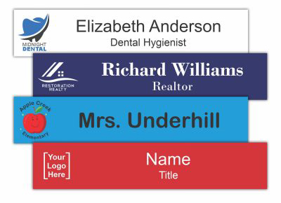 Plastic Office Name Plates Customized in Vibrant Color - NapNameplates.com