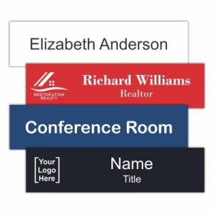 Engraved Office Name Plate Signs, Colored Plastic, Ultra Durable - NapNameplates.com