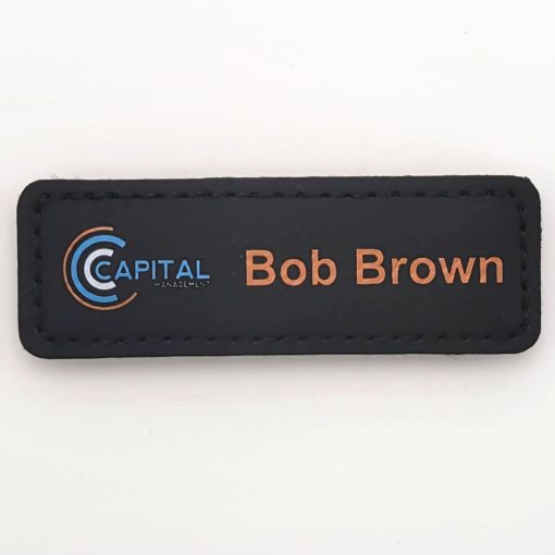 3" x 1" Leather Name Badge - UV Printed - Image 7