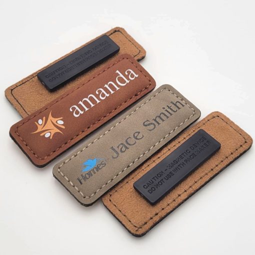 3" x 1" Leather Name Badge - UV Printed - Image 8