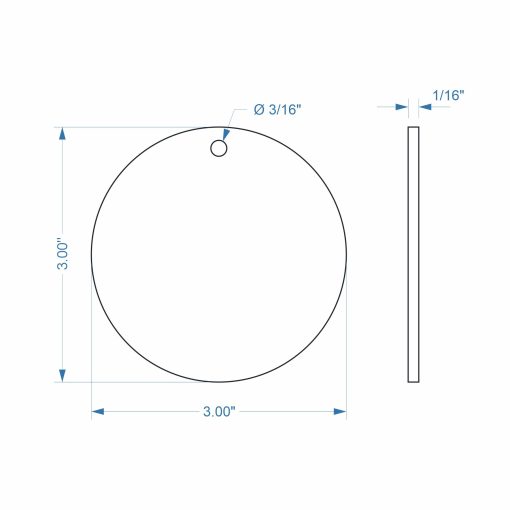 3" x 3" Circle Ornament - Engraved Alderwood - Image 3
