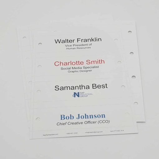 8" x 2" Acrylic Wall Holder & Paper Name Plate Kit - Image 2