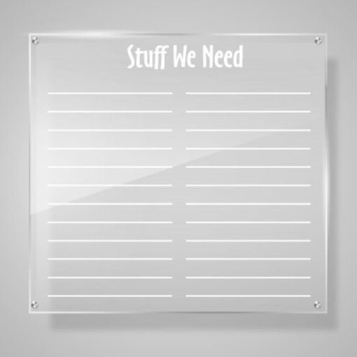 10" x 10" Stuff We Need Acrylic Sign - Image 2