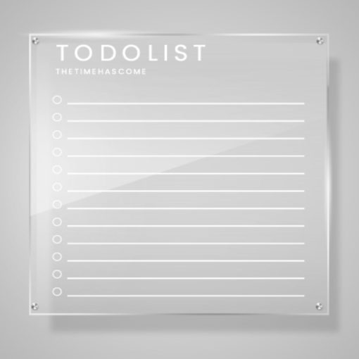 10" x 10" To Do List Acrylic Sign - Image 2