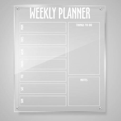 14" x 18" Weekly Planner Acrylic Sign - Image 2