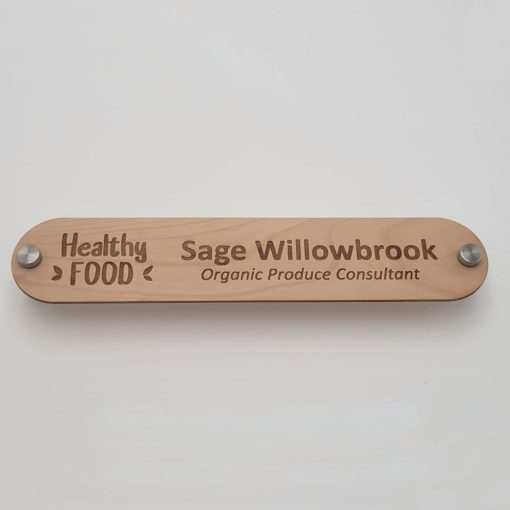 10" x 2" Alderwood Wall Mount Name Plate - Oblong